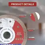 3x HERZO diamantne rezalne plošče 125 mm za ploščice - slika 2