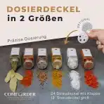 24x COMFORDER Stekleni kozarčki za začimbe 120ml z bambusovimi pokrovi - slika 3