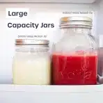 6x VOLILA 1000 ml stekleni kozarci s pokrovom - slika 4