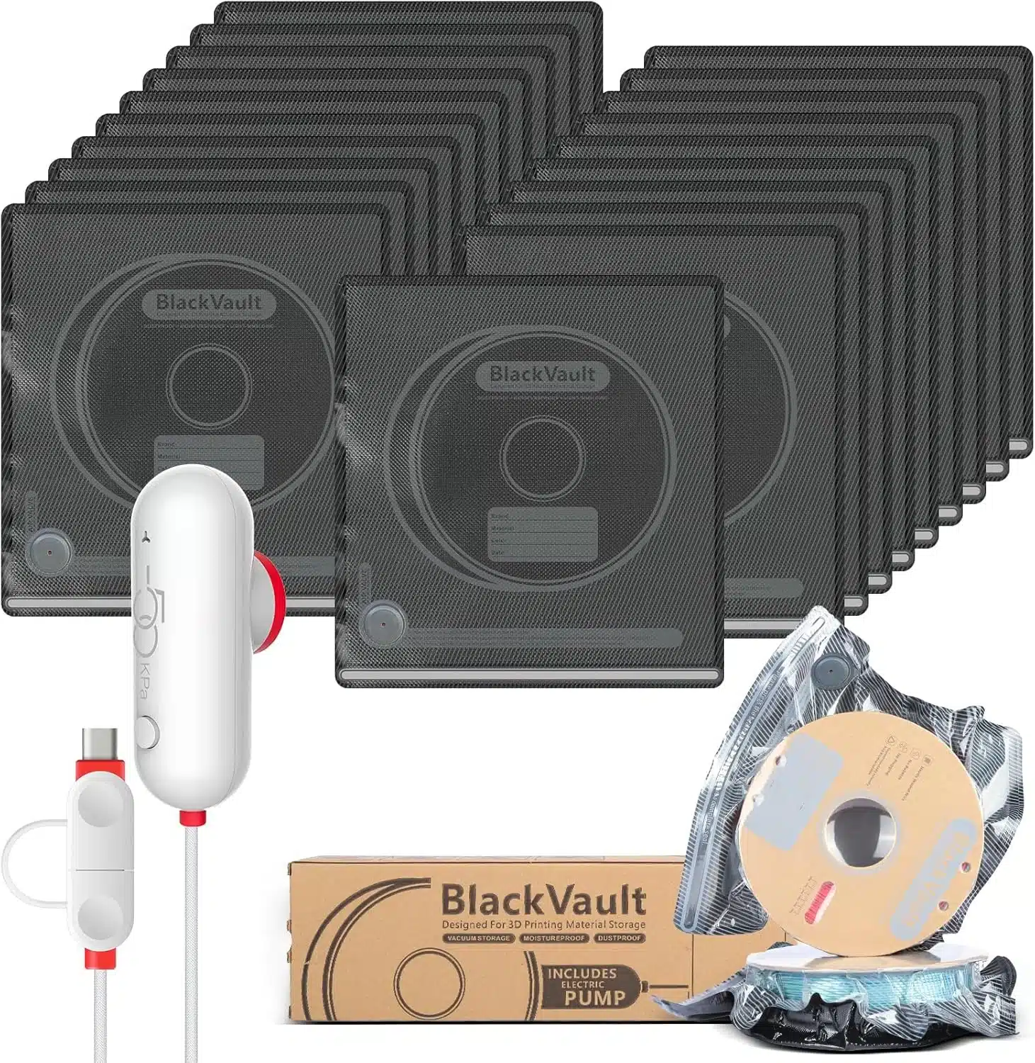 81LMdY5A-YL._AC_SL1500 (1) 20x VACBIRD vakuumske vrečke za filament z USB črpalko - slika 1