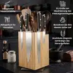 CASSARY vrtljiv magnetni blok za nože iz masivnega lesa XL - slika 3