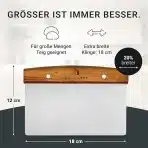 BREADLYST širok strgalec za testo iz nerjavečega jekla 18cm - slika 3