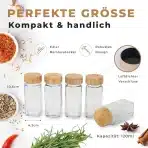 24x COMFORDER Stekleni kozarčki za začimbe 120ml z bambusovimi pokrovi - slika 2