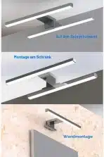 AZHIEN LED svetilka za ogledalo 4000K, IP44 - slika 3