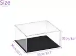 DMiotech Akrilna Razstavna Škatla s Črnim Podstavkom 30 × 25 × 20 cm - slika 2