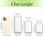 6x Hewory steklene vazice za rože S, M in L - slika 4