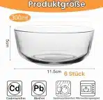 6x PIASHOW steklene desertne skodelice 250ml - slika 3