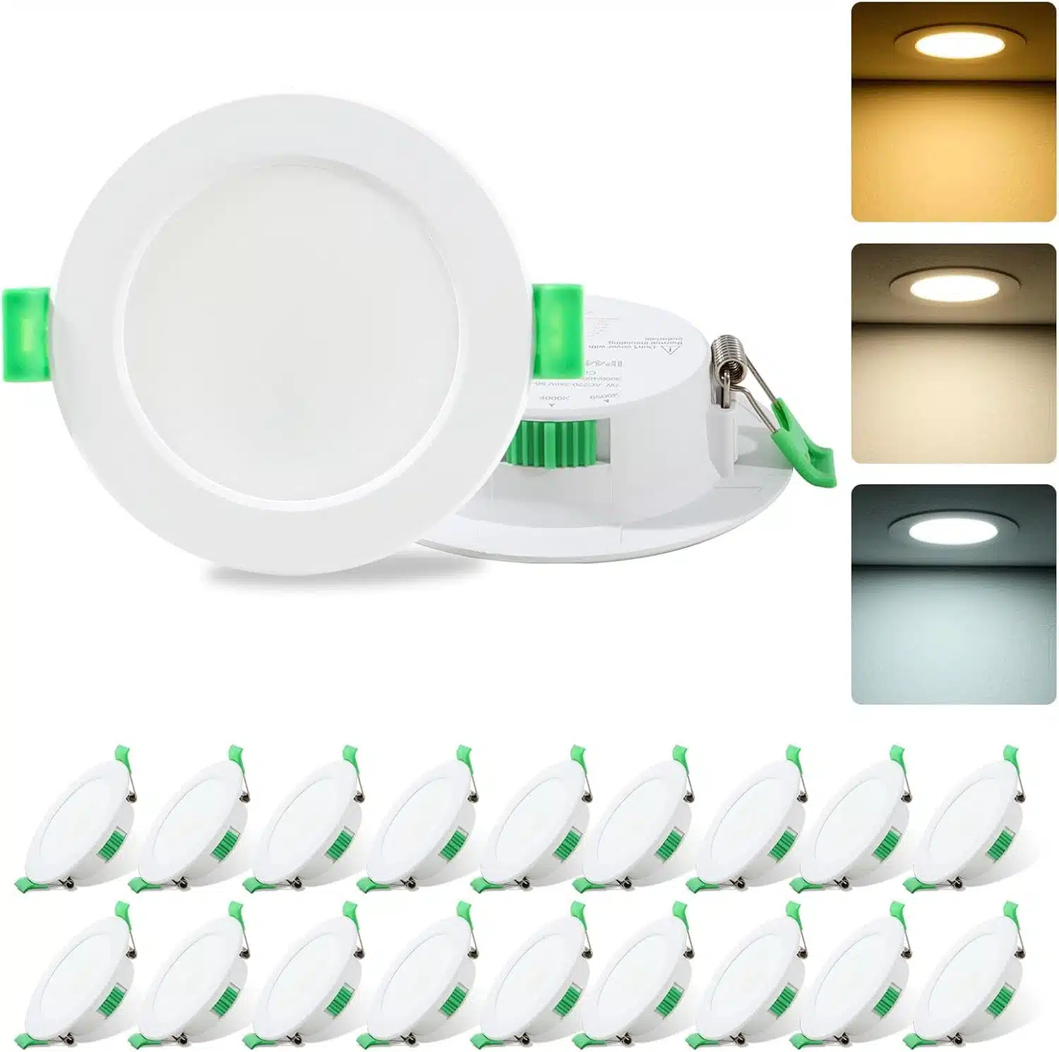 612609AzYML._AC_SL1500 20x Fynokst LED stropni reflektorji 7 W 230 V 3000–6500 K - slika 1