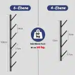 DEYOFA stenski nosilec za rolke in snežne deske 6-nivojski - slika 4