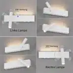 2x Klighten LED stenska svetilka 2x 3 W 3000 K bela - slika 2