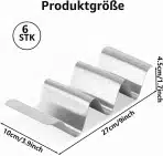 6x AKOLAFE stojala za taco s 3 razdelki 25 × 10 × 4,5 cm - slika 2