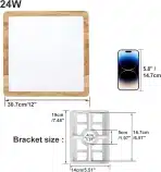 LVL LED stropna svetilka 24W 30×30cm - slika 5