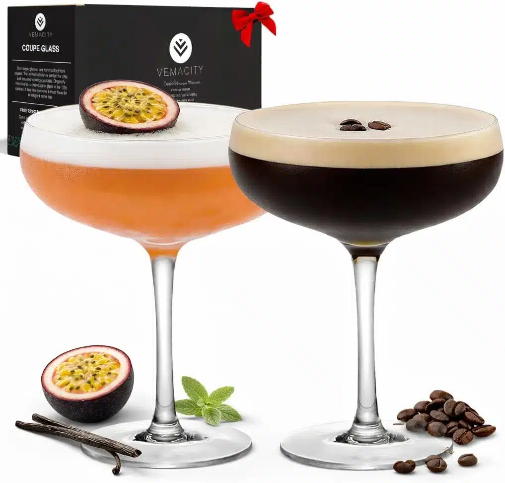 61MYTosqrhL._AC_SL1024 2x VEMACITY ročno izdelan kozarec za koktajle Martini Coupe 300ml - slika 1