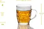 BothEarn Stekleni Vrčki za Pivo z Ročajem 473 ml 4 kosi - slika 2