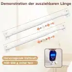 2x Venwemong raztegljiva palica za zavese 70–120 cm bela - slika 4