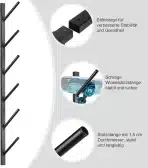 DEYOFA stenski nosilec za rolke in snežne deske 6-nivojski - slika 2