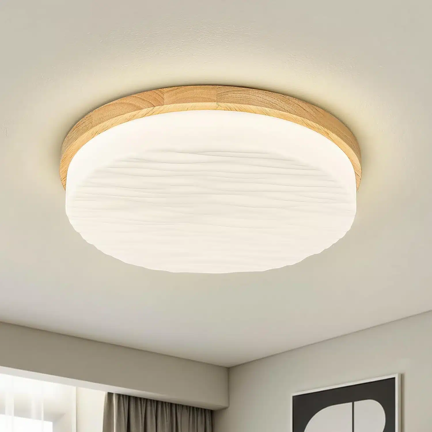 61WVWzJ6vVL._AC_SL1500 Vikaey stropna LED svetilka 27 cm, 24 W, 4000 K, bela - slika 1