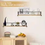2x EXFU lesena polica za začimbe stenska 40×9cm - slika 5