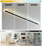 ZTWLEED LED stenska svetilka z daljinskim upravljalnikom 100cm 38W - slika 3
