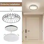 WOKNOS stropna LED svetilka 24 W 4000 K črna - slika 4