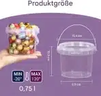 12x UMETASS plastične posode s pokrovi 750ml - slika 3