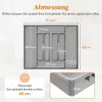 Lifewit organizator za jedilni pribor 51,6 × 42 × 5 cm - slika 2