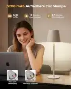 2x BONSERY brezžična LED namizna svetilka+ 3 barvne temperature - slika 2