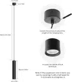 2x Klighten Viseča svetilka GU10 5 W 470 lm 3000 K črna - slika 4