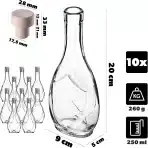 KADAX Steklene Stekleničke z Zamaški 250 ml - slika 2