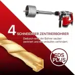 HSAWBIT SDS-Plus vrtalna krona 125mm z adapterjem in centrirnim svedrom - slika 4