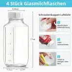 4x Absovetu Steklena steklenica s pokrovom 500 ml - slika 4