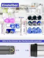 Huquter 3-nivojski raztegljiv organizator za steklenice - slika 4