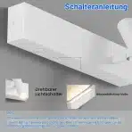 2x Klighten LED stenska svetilka 2x 3 W 3000 K bela - slika 3