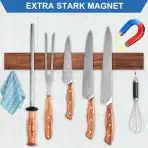REKEHOME magnetni trak za nože iz orehovega lesa 40cm - slika 3