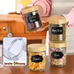 Yalucky Stekleni Kozarci s Pokrovom 450 ml 4 kosi - slika 4