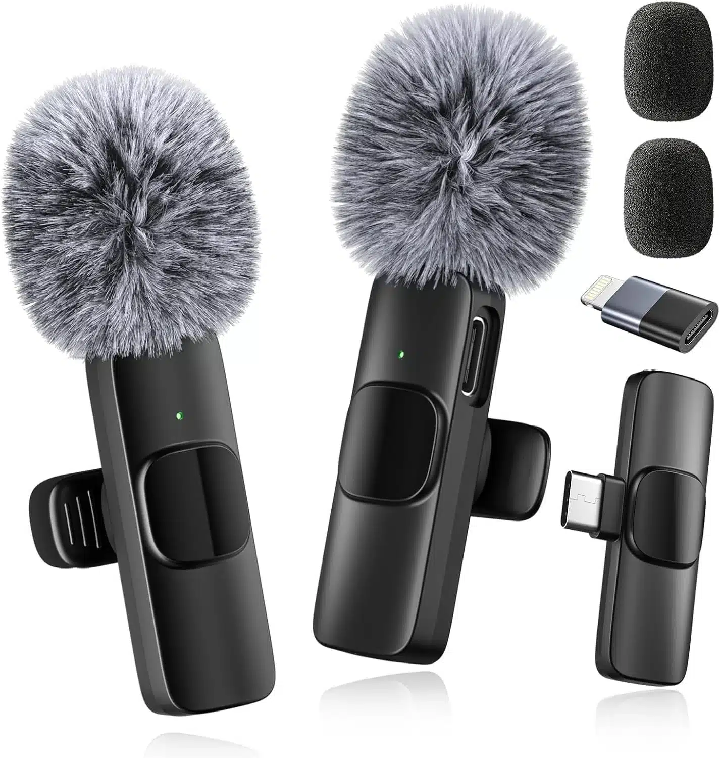 71BdjnZRW L._AC_SL1500 2x VOIJUMP brezžični lavalier mikrofon USB-C - slika 1