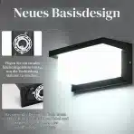 2x LIGHTSJOY LED zunanja stenska svetilka 18W IP66 6000K - slika 4