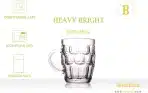 BothEarn Stekleni Vrčki za Pivo z Ročajem 473 ml 4 kosi - slika 3