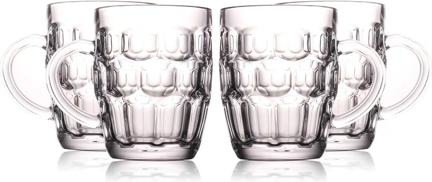 71EleaLql9L._AC_SL1500 BothEarn Stekleni Vrčki za Pivo z Ročajem 473 ml 4 kosi - slika 1