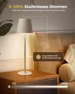 2x BONSERY brezžična LED namizna svetilka+ 3 barvne temperature - slika 3