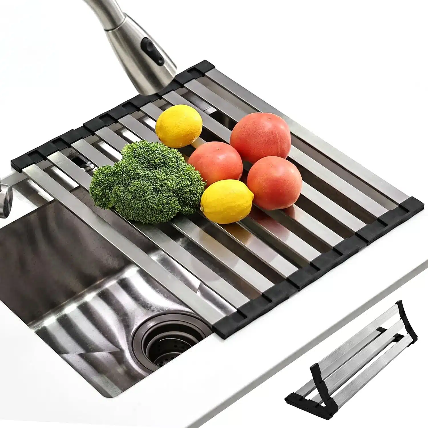 71H0m6UZphL._AC_SL1500 KitchenRaku Zložljivo stojalo za sušenje posode - slika 1