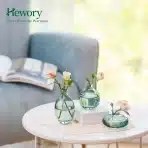 6x Hewory Mini steklena vaza za rože - slika 3
