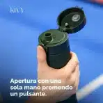 KIVY Tritan plastenka za vodo s preklopnim pokrovom 1 L petrolej zelena - slika 2