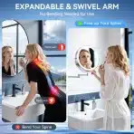 Auxmir stensko kozmetično ogledalo z osvetlitvijo 25,4 cm - slika 5