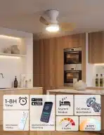 YCWDCZ mini stropni ventilator z LED svetilko 56cm - slika 3