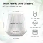 4x hotder Kozarec za vino brez peclja iz Tritana WG200 - slika 2