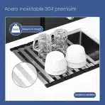 KitchenRaku Zložljivo stojalo za sušenje posode - slika 4