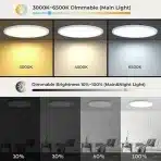 MATANE LED stropna svetilka 36W z daljincem 39cm - slika 3
