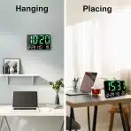 Lafocuse digitalna stenska in namizna ura 12" z LED zaslonom - slika 3