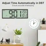 XREXS Digitalna stenska ura z datumom in temperaturo 36,8cm - slika 5